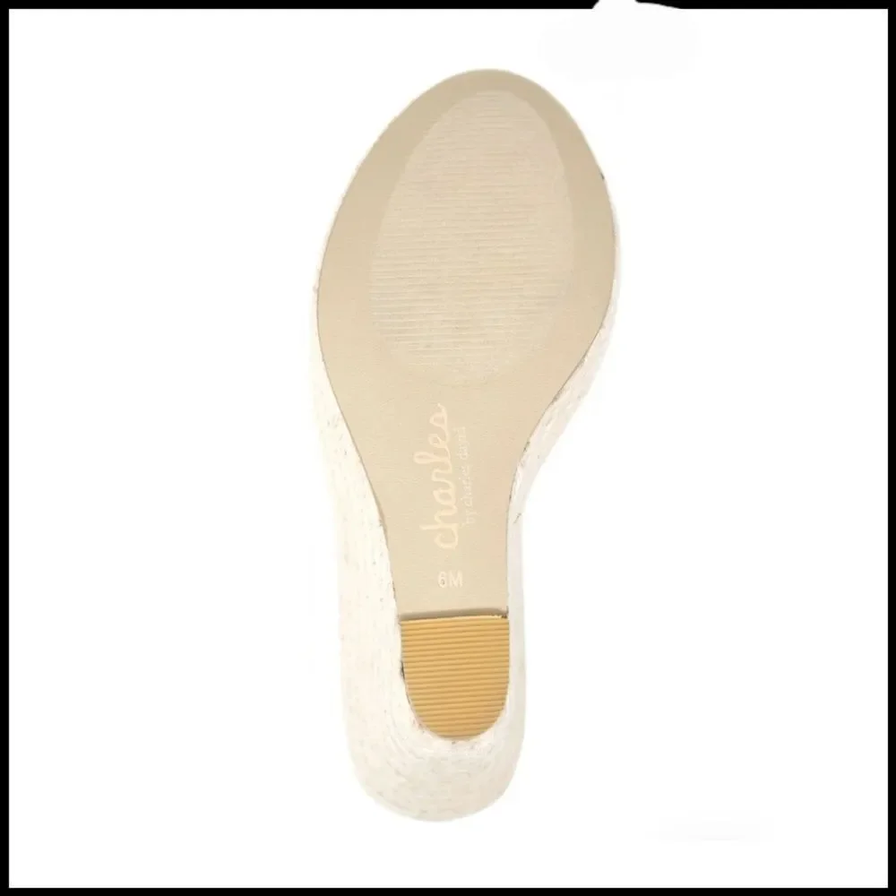 Charles David Alyce Faux Leather Wedge Sandals Shoes Size 11